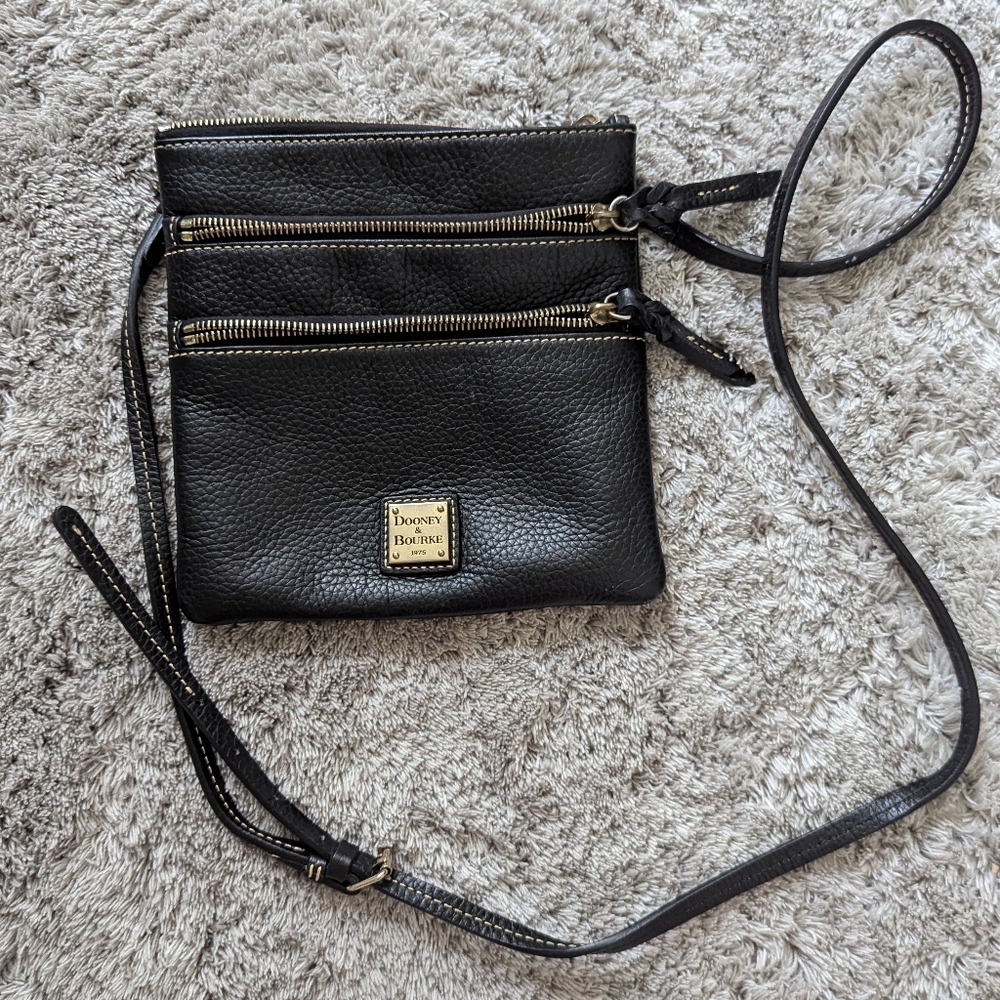 Dooney & Bourke triple zip crossbody purse
